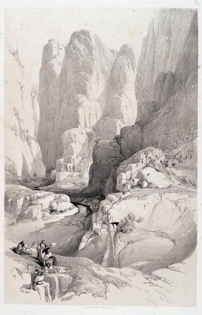 The Theatre (entrance to Petra), drawing made on 10/03/1839 in 
