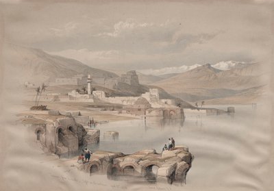 Tiberias, from the Walls, Safet in the Distance by David Roberts