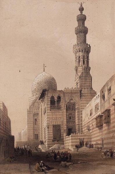 Tomb of Sultan Qayt-bay in the Eastern Cemetery, or Tombs of the Caliphs, Cairo by David Roberts