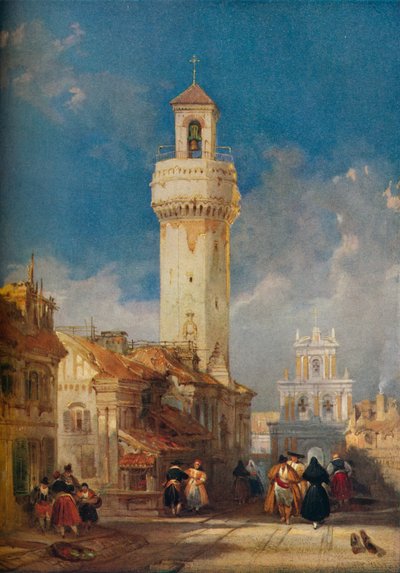 Tower of the Church of San Nicholas de la Villa, Cordova, 1834 by David Roberts