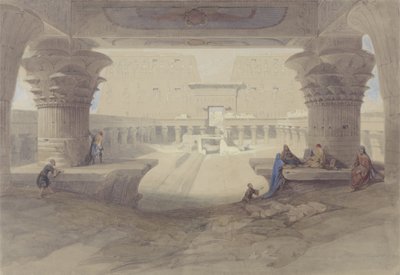 View from under the Portico of the Temple of Edfu, Upper Egypt by David Roberts