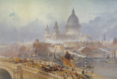 View of Blackfriars Bridge and St Paul