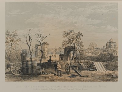 View from General Outram’s Headquarters [Dr Fayrer’s House]. Looking Towards Palaces of Furrad Bux and Chuttur Munzil by David Scott Lieutenant Colonel (after) Dodgson