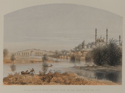 View of Stone Bridge from Moosah Bagh End of the City by David Scott Lieutenant Colonel (after) Dodgson