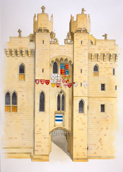 Gatehouse of Hylton Castle, Sunderland, Tyne and Wear, 15th century c2005 by David Simon