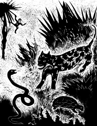 Illustration from the book Just so stories, by Rudyard Kipling by David Sterenberg