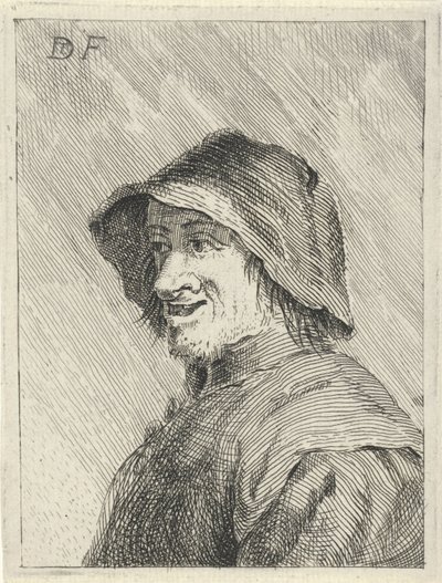 Farmer with Hat Facing Left by David Teniers (II)