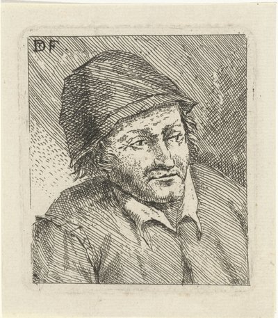 Bust of a Man with Hat Facing Right by David Teniers (II)