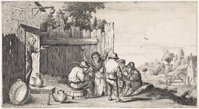 Five Farmers Around a Barrel by David Teniers (II)