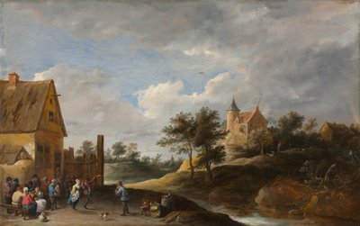 Landscape with Peasants Dancing by David Teniers