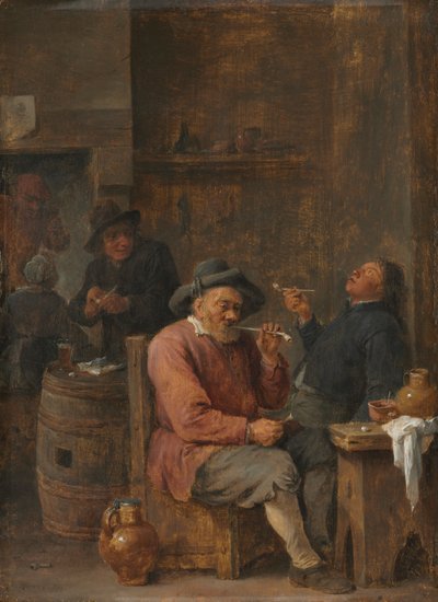 Peasants Smoking in an Inn, c. 1640 by David Teniers the Elder