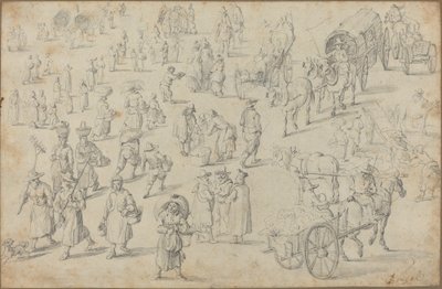 Studies of Market Figures by David Teniers the Younger
