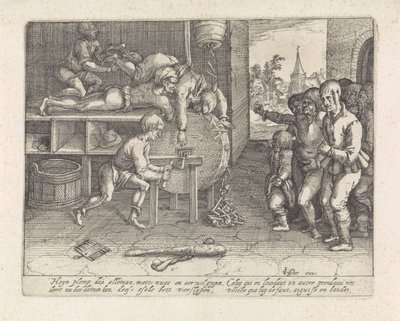 Deceiver Punished by Sharpening Nose and Ears by David Vinckboons (I) (possibly)