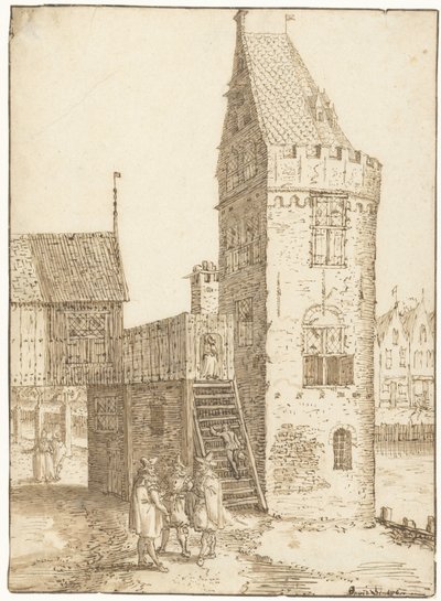 The Swijgh Tower in Utrecht, Amsterdam by David Vinckboons (I)