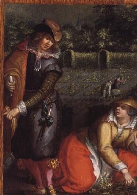 An Elegant Gentleman and a Woman in a Garden by David Vinckboons