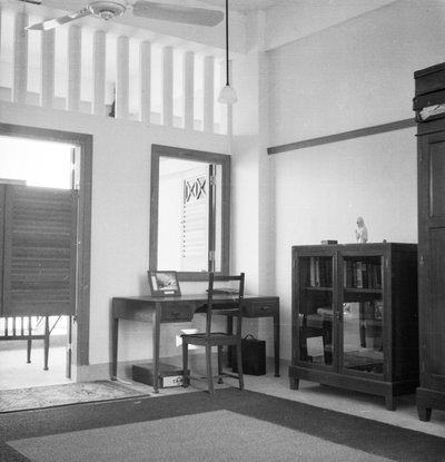 Inside Cabin No. 13 in the Royal Air Force Station at Seletar, Singapore by David Watkin Waters