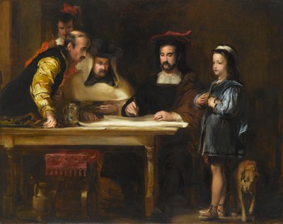 Christopher Columbus in the Convent of La Rábida Explaining His Intended Voyage, 1834 by David Wilkie