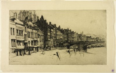 Dinant, plate nine from the Belgian Set by David Young Cameron