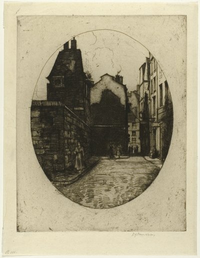 Rue Saint Julien le Pauvre, plate six from the Paris Set by David Young Cameron