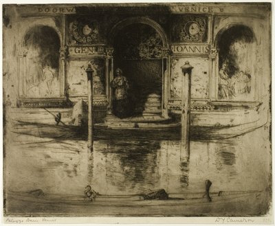 The Palace Doorway, Plate 22 from the North Italian Set by David Young Cameron
