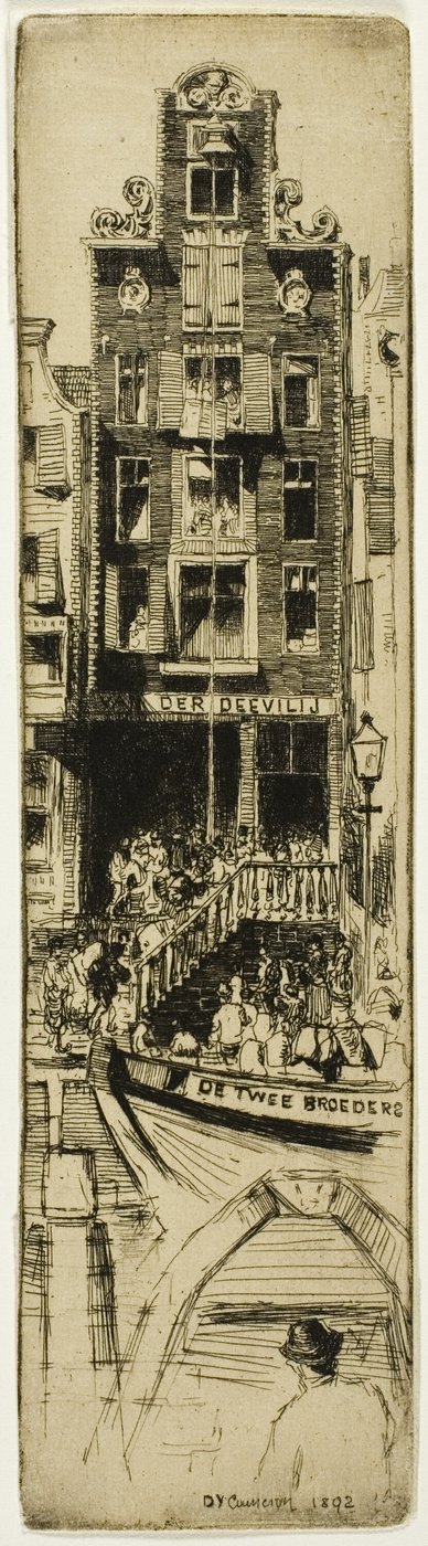 Van der Deevilij, plate six from the North Holland Set by David Young Cameron