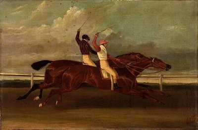 Actaeon Beating Memnon in the Great Subscription Purse at York, August 1826 by David of York Dalby