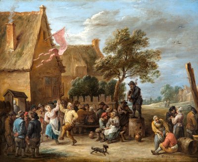 A Village Merrymaking At A Country Inn by David Teniers the Younger