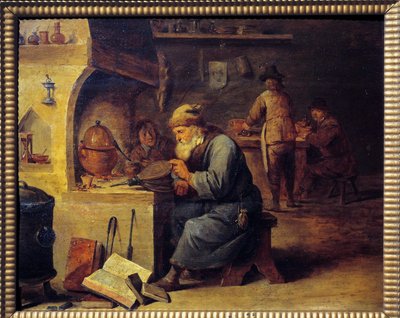 An alchemist by David Teniers the Younger