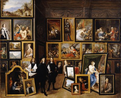 Archduke Leopold Wilhelm in his Picture Gallery, with the artist and other figures by David Teniers the Younger