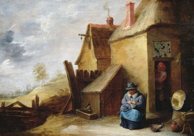 Cottage in a landscape by David the Younger Teniers