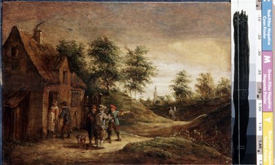 Before the Tavern by David Teniers the Younger