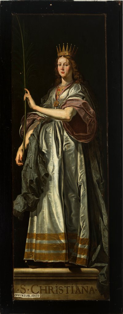 Parish Church (Parochiekerk Onze-Lieve-Vrouw). Interior. Painting. Triptych. David Teniers the Elder. Rear End. Christiana by David Teniers the Younger