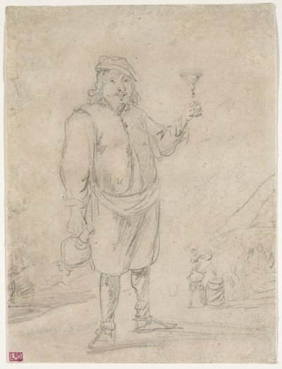 Peasant Raising a Glass of Wine by David Teniers the Younger