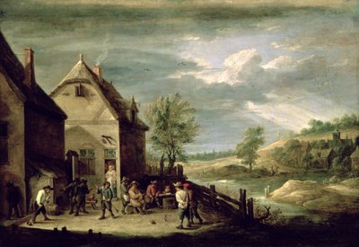 Peasants Playing Boules by David Teniers the Younger