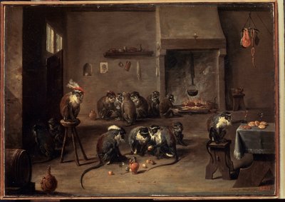 Monkeys in the Kitchen by David Teniers the Younger
