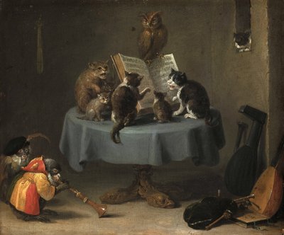 The Concert of Cats by David Teniers the Younger by David Teniers the Younger