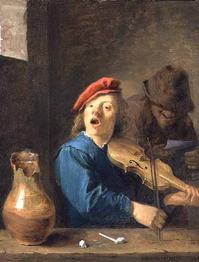 The Fiddler by David Teniers the Younger