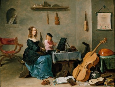 The wife and son of the painter by David Teniers the Younger