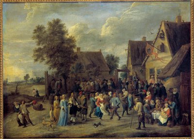 Village Party with Aristocratic Couple by David Teniers the Younger