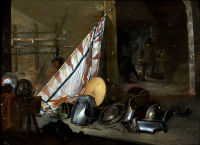 Interior of an Armory by David the Younger style of Teniers