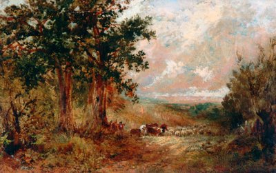 A Warwickshire Lane by David the younger Cox