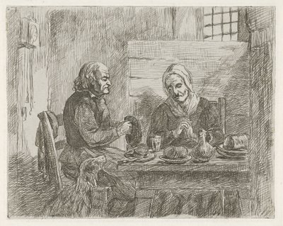 Prayer Before the Meal by David van der Kellen