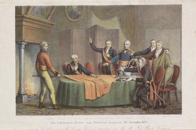 Acceptance of the High Command by the Triumvirate in the Name of the Prince of Orange, 21 November 1813 by David van der Kellen