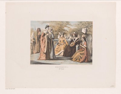 Noblewomen in the Fifteenth Century (title on object) by David van der Kellen