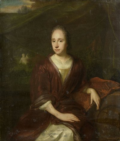 Portrait of Margaretha Nelis, Second Wife of Casparus Commelin by David van der Plas