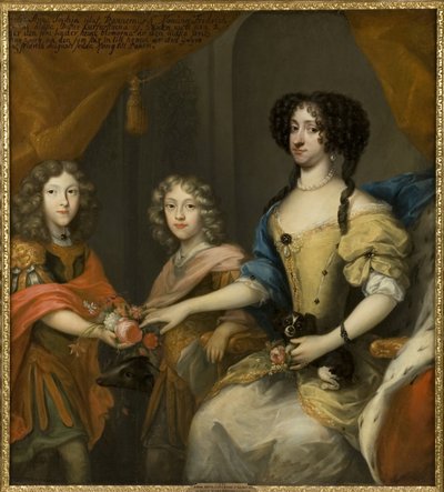 Anna Sophie of Denmark, Electress of Saxony with Sons John George and Frederick Augustus by David von Krafft
