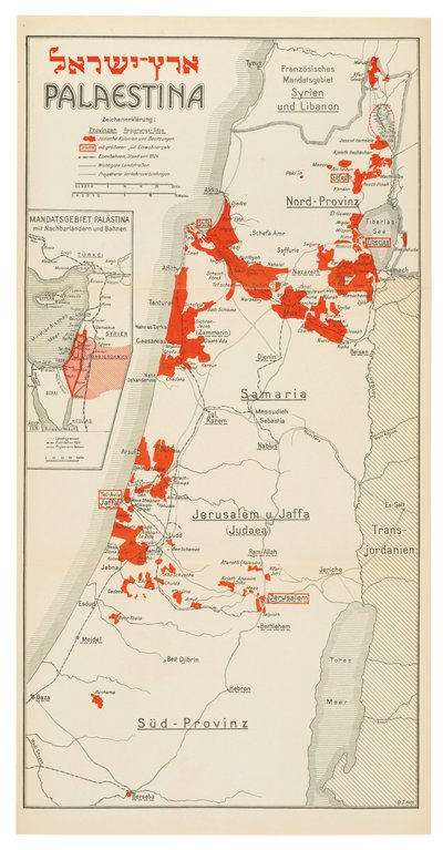 Map of Palestine by Davis Trietsch