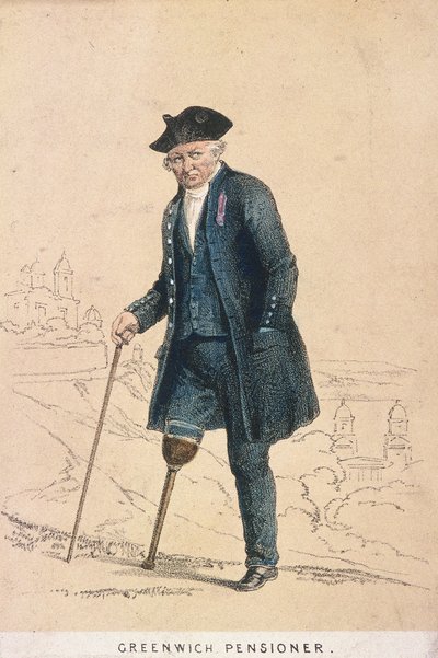 A Greenwich Pensioner with One Leg by Day and Son