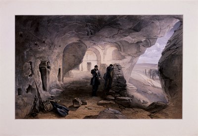 Excavated Church in the Caverns at Inkermann Looking West, Crimea, Ukraine by Day and Son