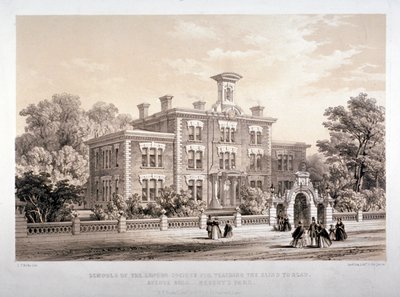 London Society Schools for Teaching Blind People, Avenue Road, Marylebone, London by Day and Son